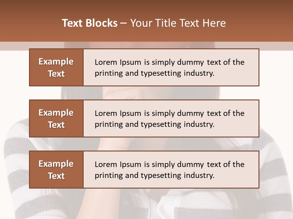 Lady Thin Wrinkles PowerPoint Template