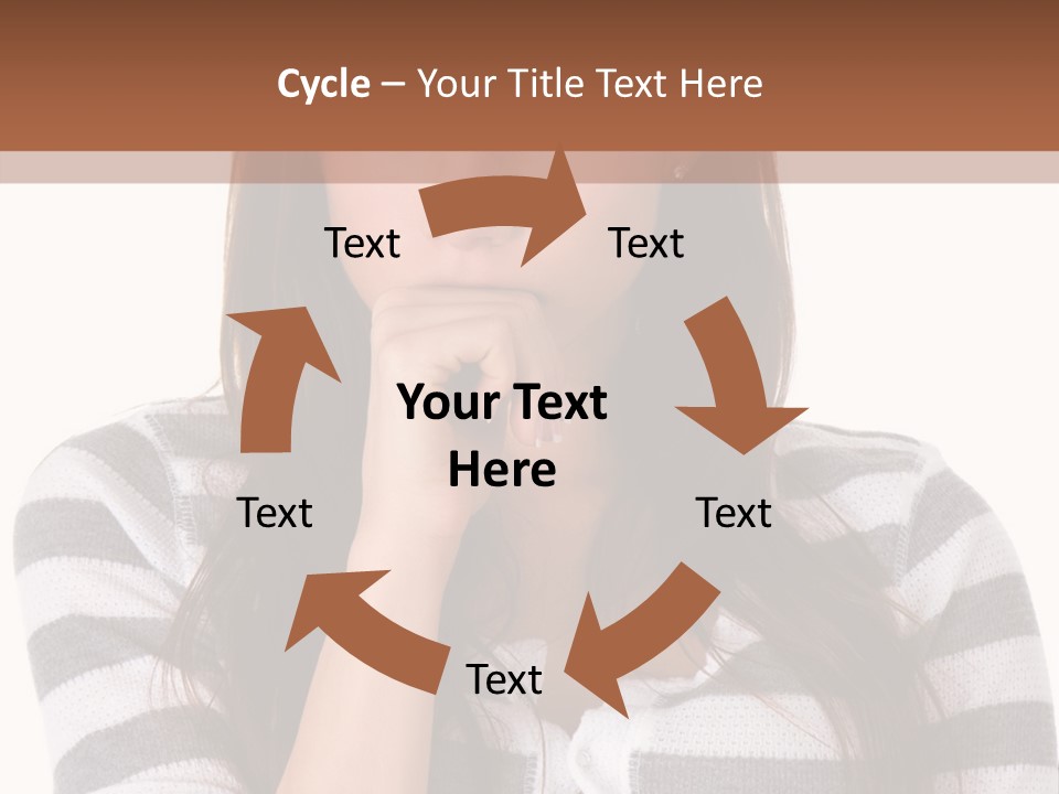 Lady Thin Wrinkles PowerPoint Template