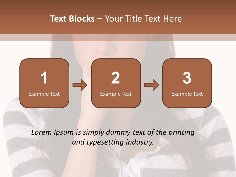 Lady Thin Wrinkles PowerPoint Template