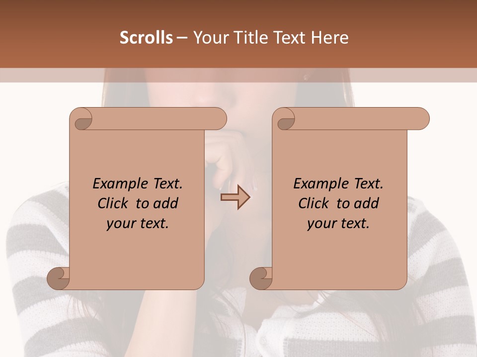 Lady Thin Wrinkles PowerPoint Template