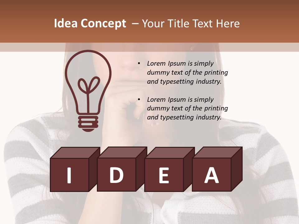 Lady Thin Wrinkles PowerPoint Template