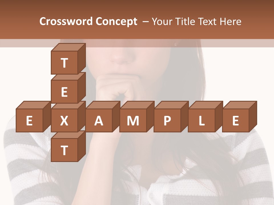 Lady Thin Wrinkles PowerPoint Template