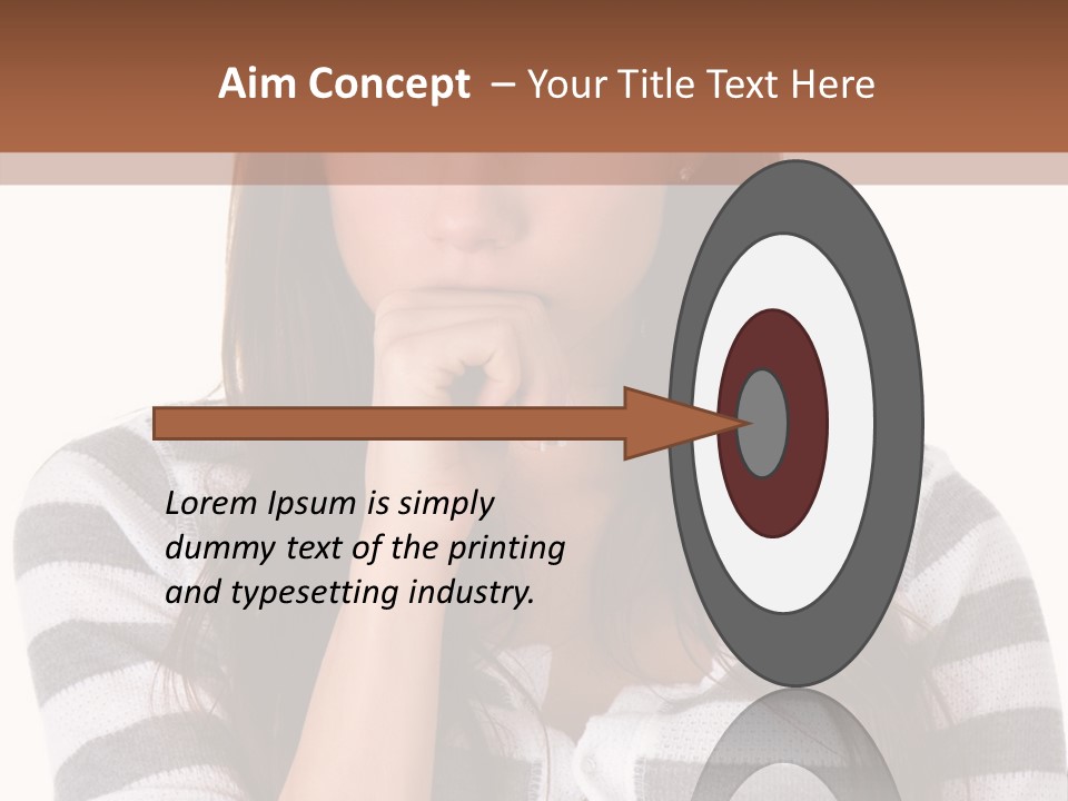 Lady Thin Wrinkles PowerPoint Template