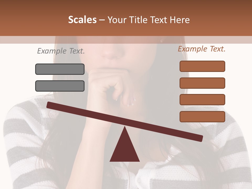 Lady Thin Wrinkles PowerPoint Template