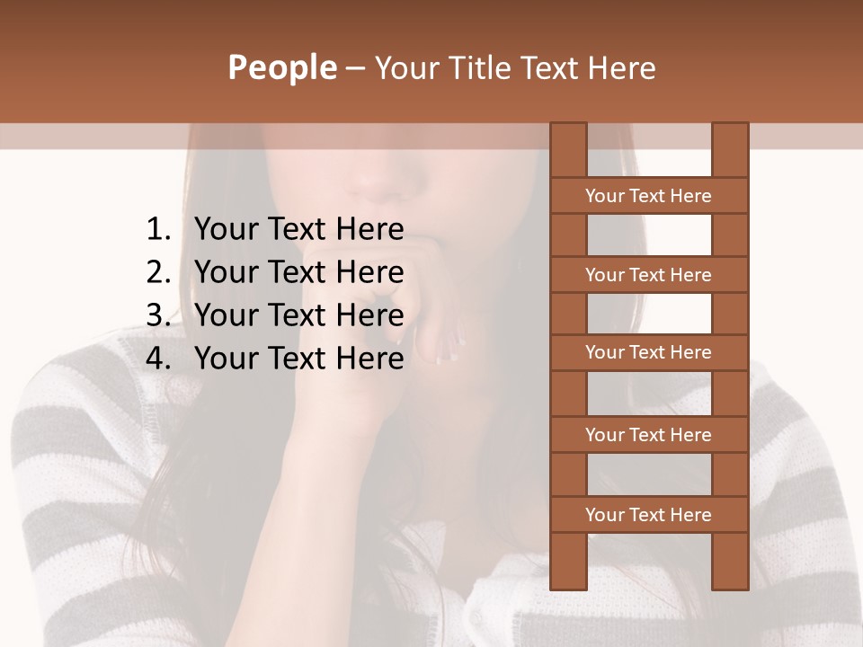 Lady Thin Wrinkles PowerPoint Template