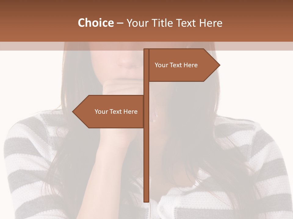 Lady Thin Wrinkles PowerPoint Template