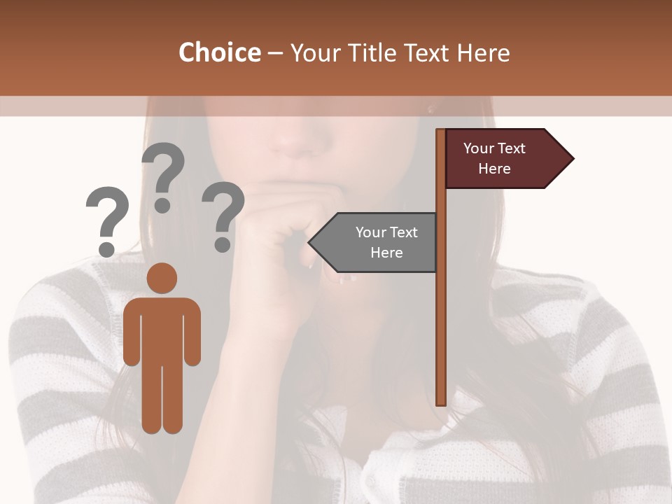 Lady Thin Wrinkles PowerPoint Template