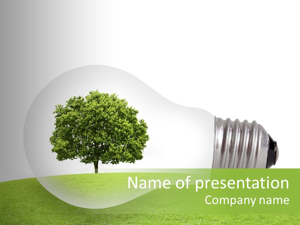 Plant Future Bulb PowerPoint Template