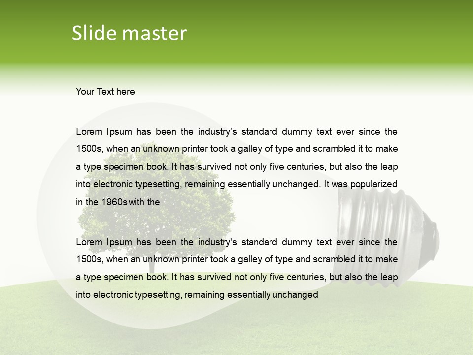 Plant Future Bulb PowerPoint Template