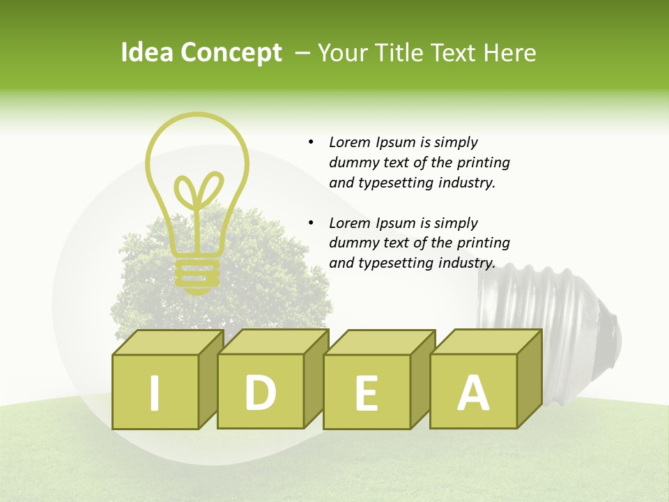 Plant Future Bulb PowerPoint Template