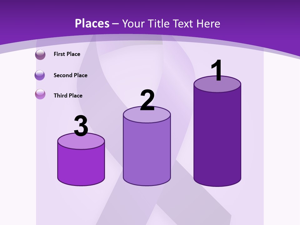 Awareness Ribbon Cause Pancreatic PowerPoint Template