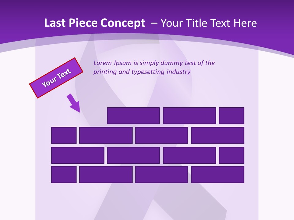 Awareness Ribbon Cause Pancreatic PowerPoint Template