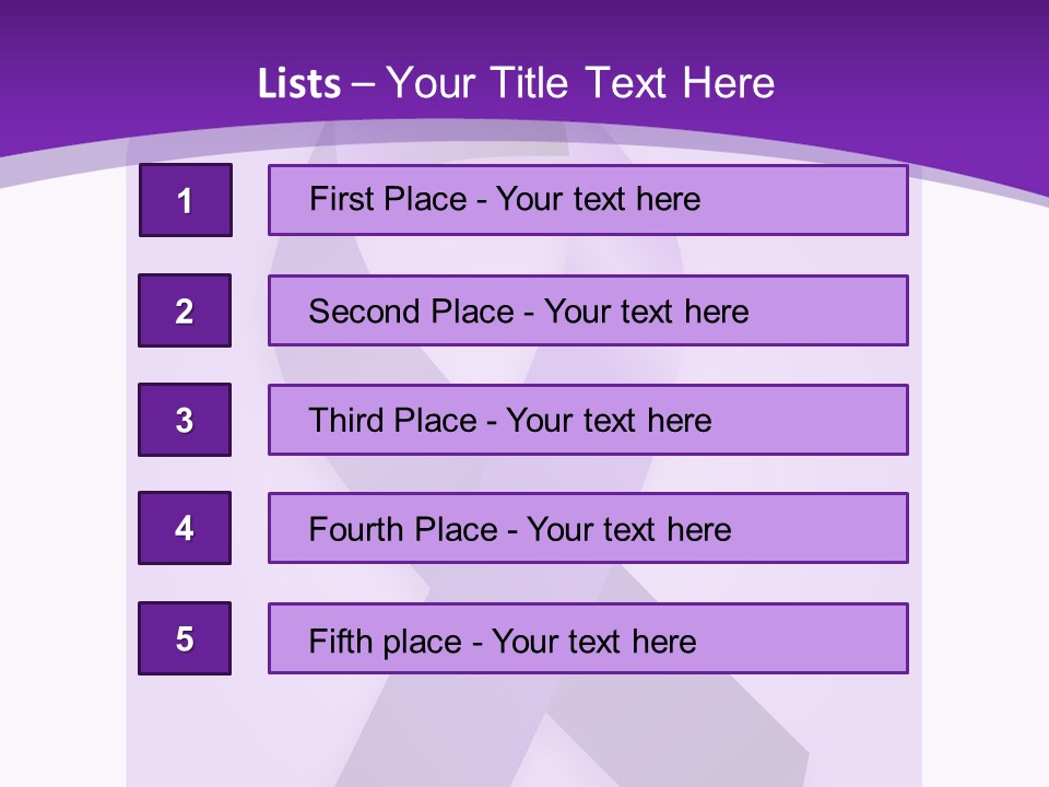 Awareness Ribbon Cause Pancreatic PowerPoint Template