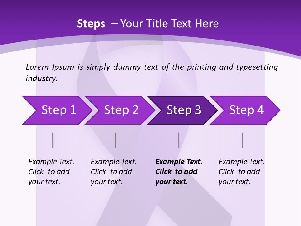 Awareness Ribbon Cause Pancreatic PowerPoint Template