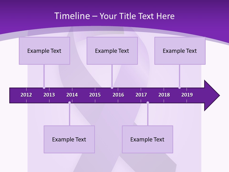 Awareness Ribbon Cause Pancreatic PowerPoint Template