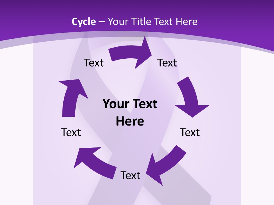 Awareness Ribbon Cause Pancreatic PowerPoint Template