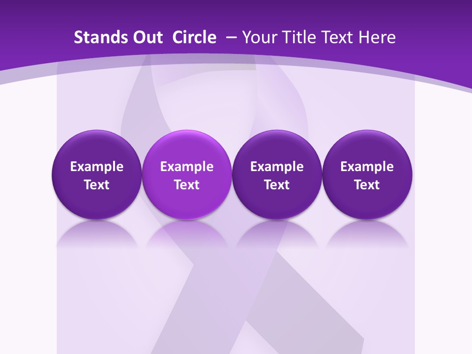 Awareness Ribbon Cause Pancreatic PowerPoint Template