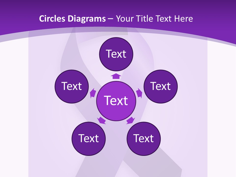 Awareness Ribbon Cause Pancreatic PowerPoint Template