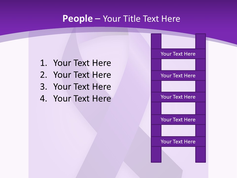 Awareness Ribbon Cause Pancreatic PowerPoint Template