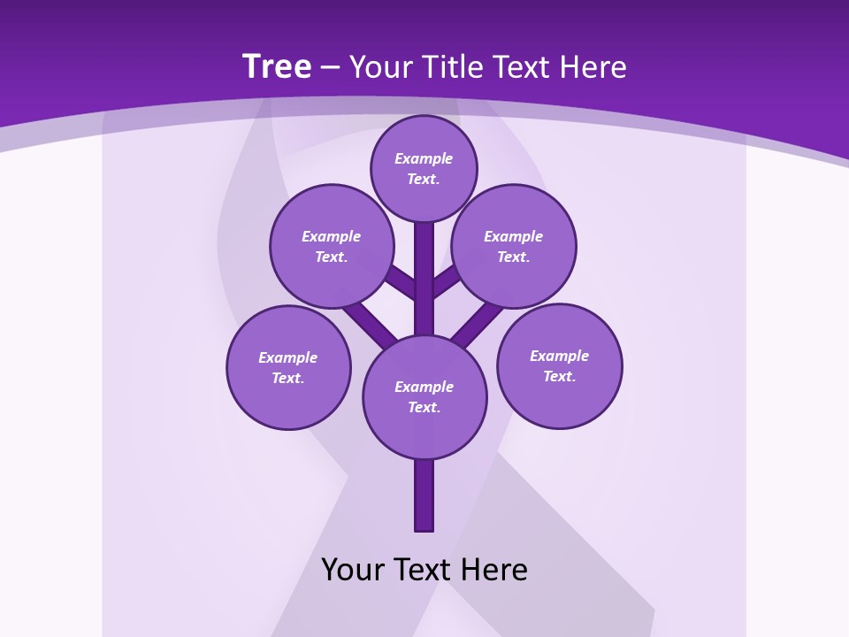 Awareness Ribbon Cause Pancreatic PowerPoint Template