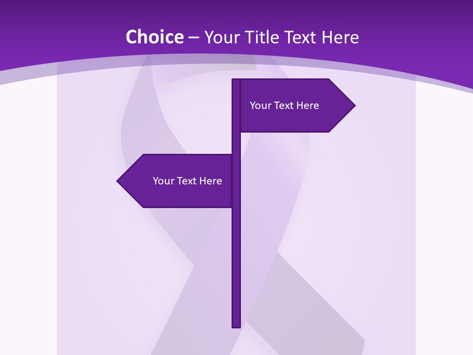 Awareness Ribbon Cause Pancreatic PowerPoint Template