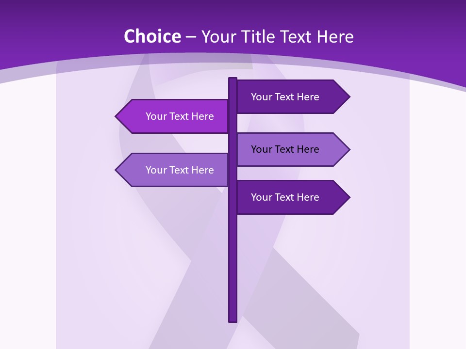 Awareness Ribbon Cause Pancreatic PowerPoint Template
