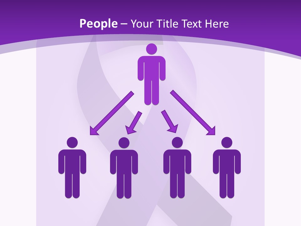 Awareness Ribbon Cause Pancreatic PowerPoint Template