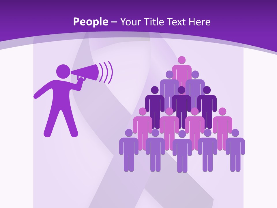 Awareness Ribbon Cause Pancreatic PowerPoint Template
