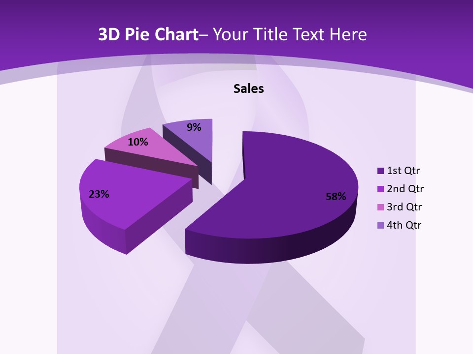 Awareness Ribbon Cause Pancreatic PowerPoint Template