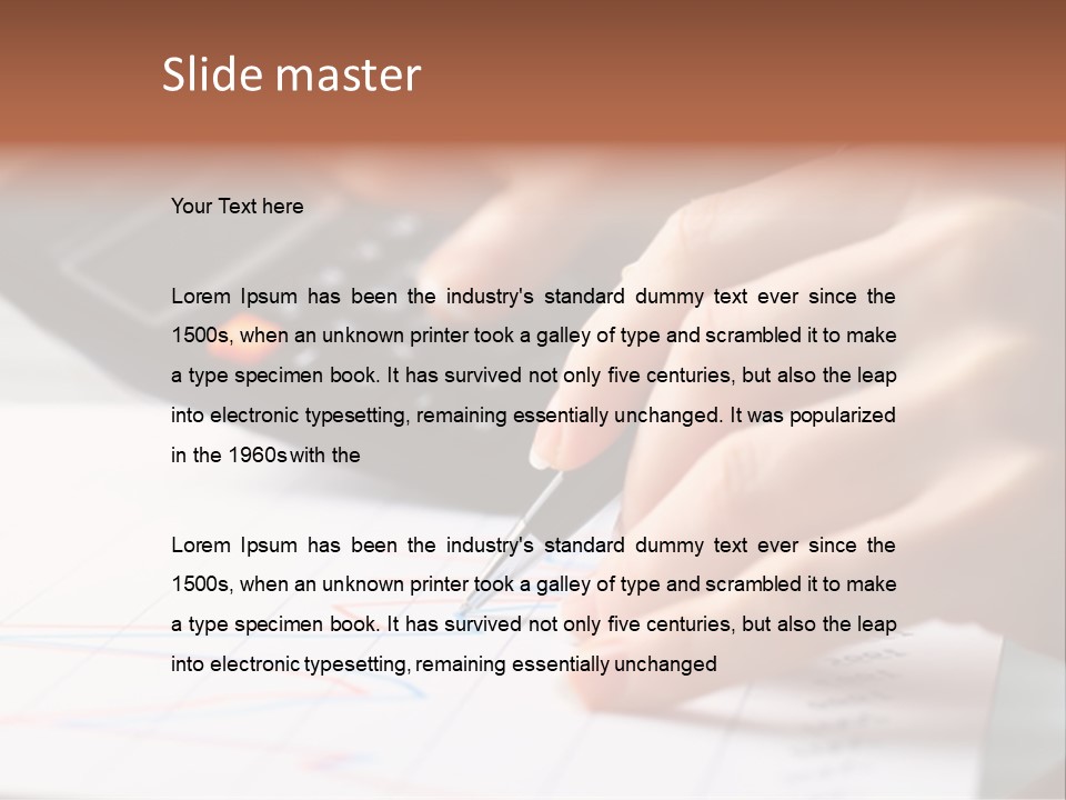 Chart Numbers Paper PowerPoint Template