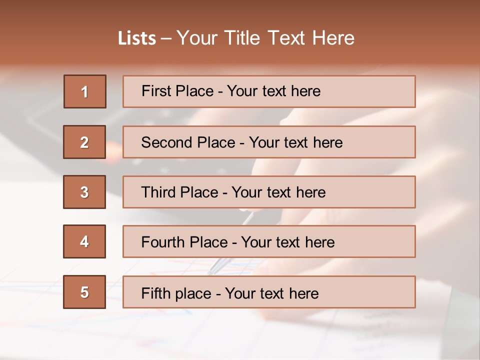 Chart Numbers Paper PowerPoint Template
