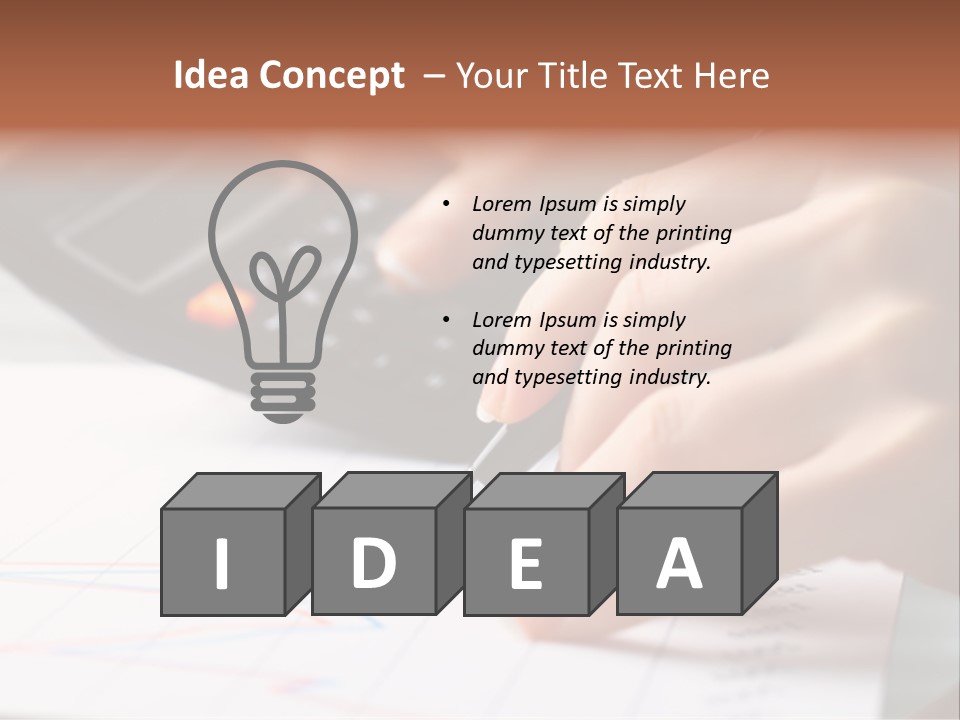 Chart Numbers Paper PowerPoint Template