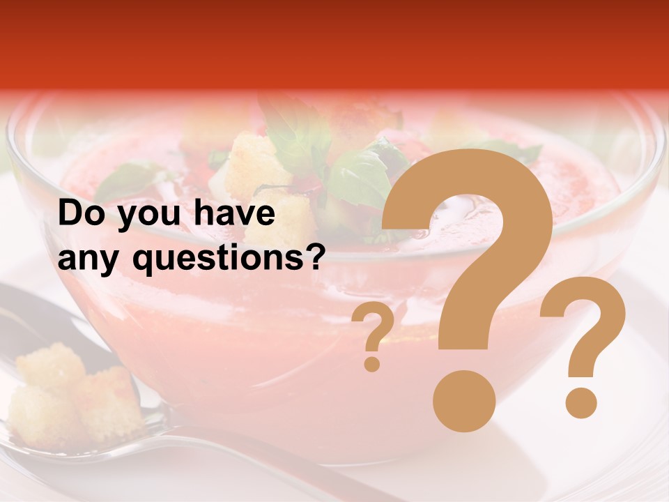 Gazpacho Vegetarian Tasty PowerPoint Template