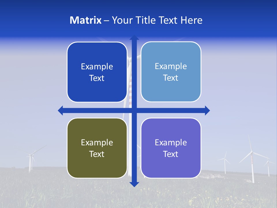 A Wind Farm With Windmills In The Background PowerPoint Template