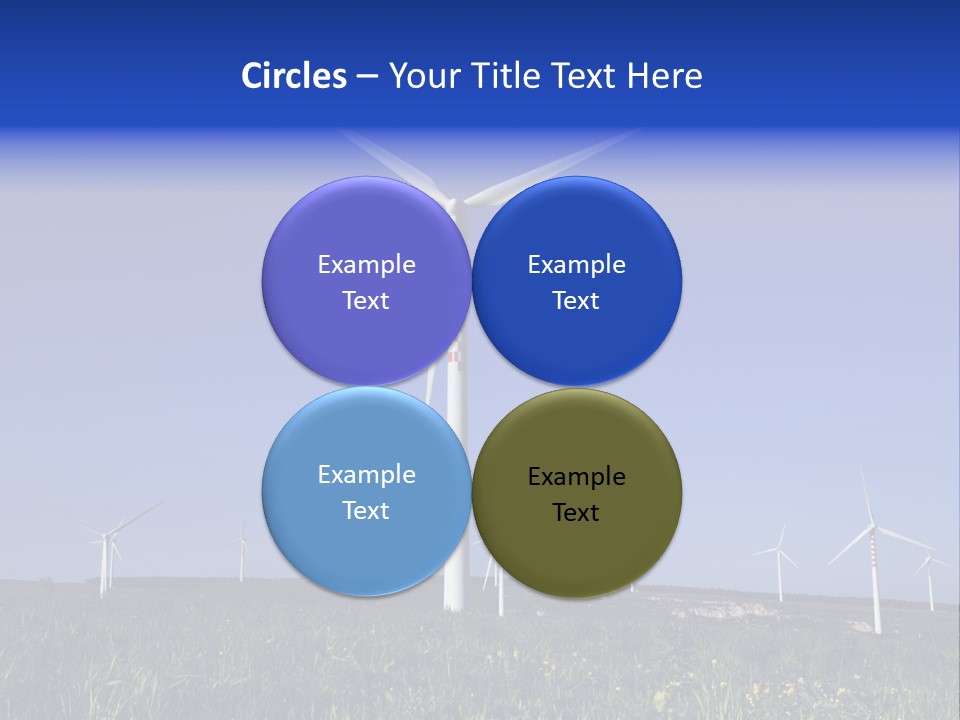 A Wind Farm With Windmills In The Background PowerPoint Template