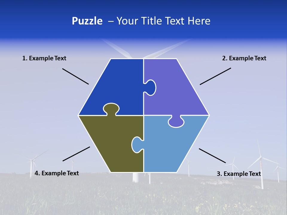 A Wind Farm With Windmills In The Background PowerPoint Template