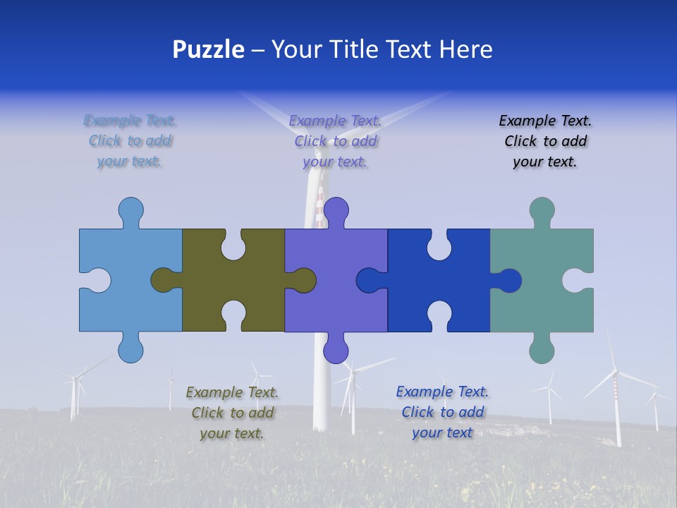 A Wind Farm With Windmills In The Background PowerPoint Template