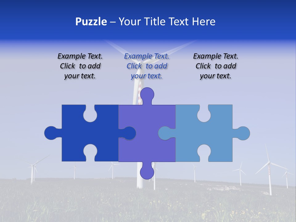 A Wind Farm With Windmills In The Background PowerPoint Template