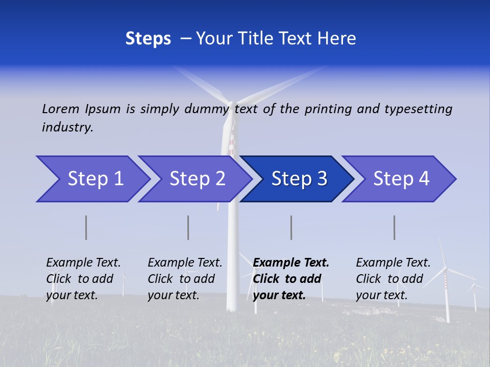 A Wind Farm With Windmills In The Background PowerPoint Template
