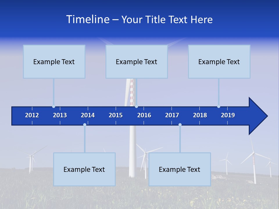 A Wind Farm With Windmills In The Background PowerPoint Template
