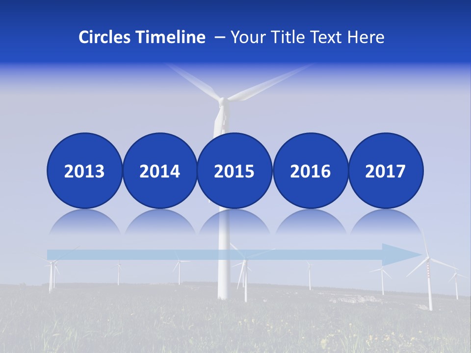 A Wind Farm With Windmills In The Background PowerPoint Template