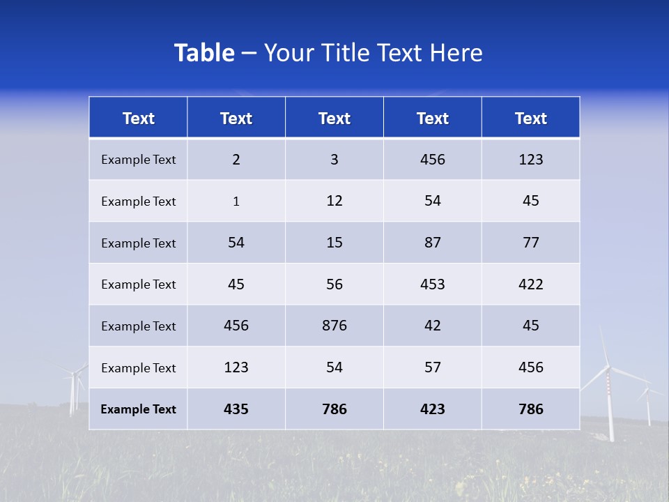 A Wind Farm With Windmills In The Background PowerPoint Template
