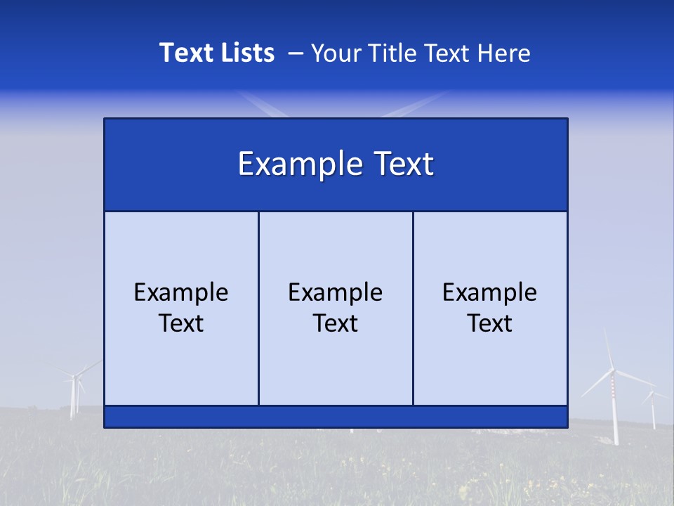 A Wind Farm With Windmills In The Background PowerPoint Template