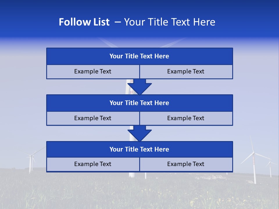 A Wind Farm With Windmills In The Background PowerPoint Template