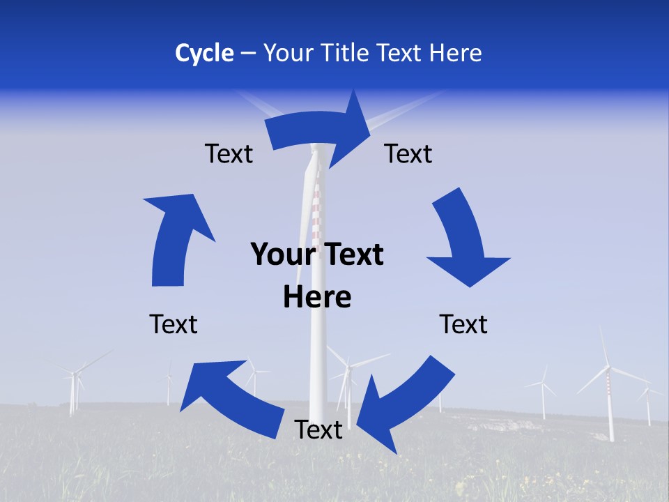 A Wind Farm With Windmills In The Background PowerPoint Template