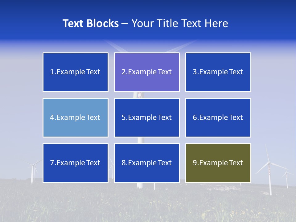 A Wind Farm With Windmills In The Background PowerPoint Template