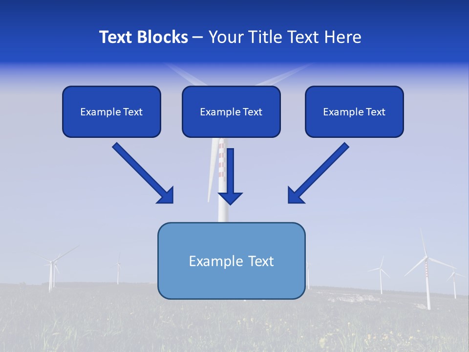 A Wind Farm With Windmills In The Background PowerPoint Template