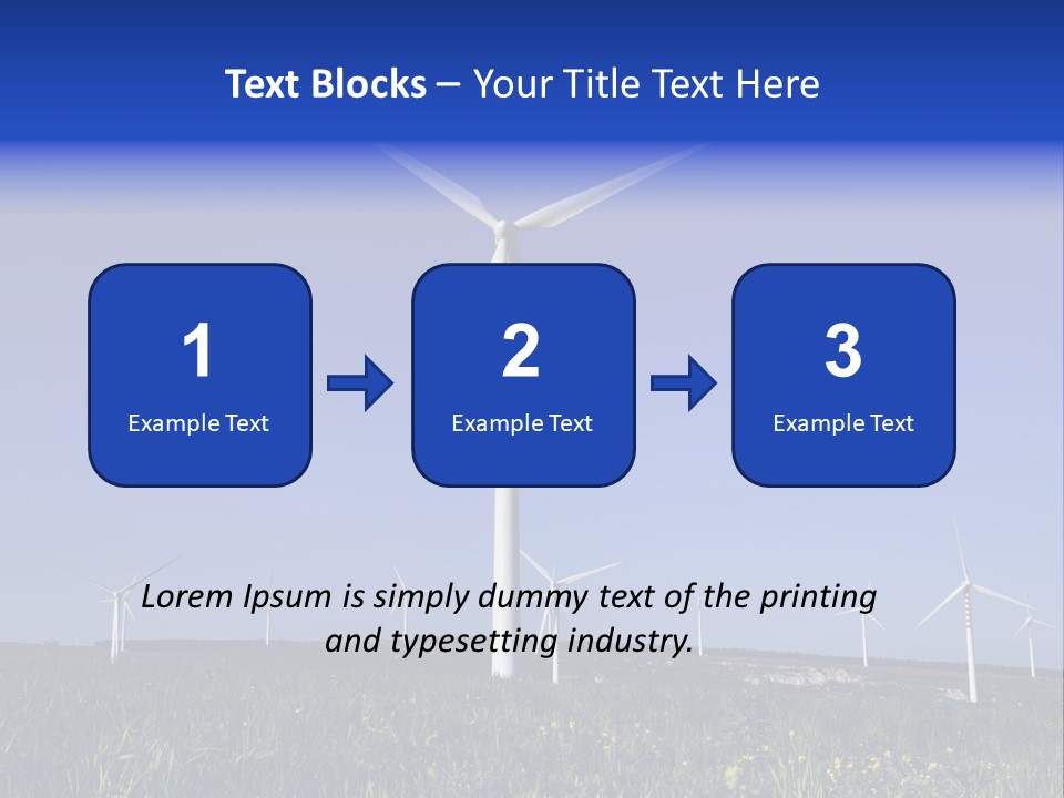 A Wind Farm With Windmills In The Background PowerPoint Template