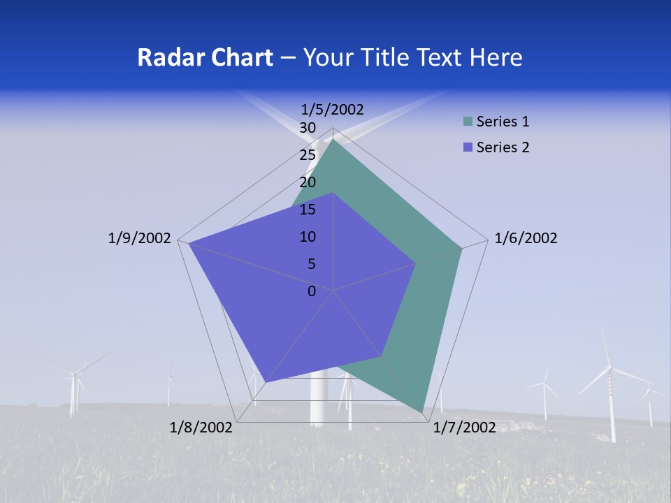 A Wind Farm With Windmills In The Background PowerPoint Template
