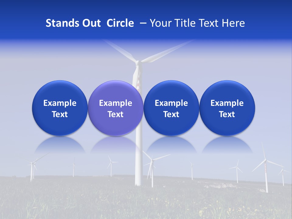 A Wind Farm With Windmills In The Background PowerPoint Template